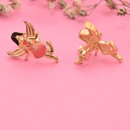 925 SILLER Sterling Silver Rhodium-Plated Artificial Stones Studded Quirky Studs image 5