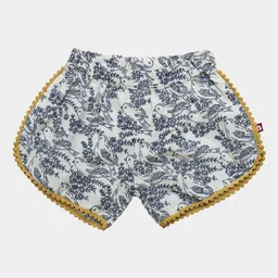 Nino Bambino Bird & Flower Print Pom Pom Shorts - Multi-image-93
