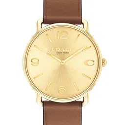 Coach Men Elliot Dial & Leather Straps Analogue Watch 14602646-image-2