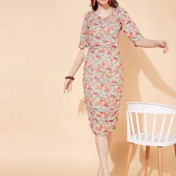 Mast & Harbour Women Floral Print Sheath Dress-picture-26