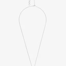 MALENA Silver-Plated Artificial Stones Studded Quirky Pendant With Chain image 5