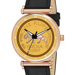 Gopal Shopcart Unisex Dial & Leather Straps Analogue Watch C34MRG GOLD RS Black Chikani-picture-12