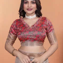 ZARA STAR Ethnic Motifs Zari Silk Blend Saree image 3