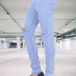 BuaGi Collection Men Regular Fit Mid-Rise Slash Knee Jeans image 2