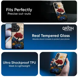 QRIOH Unisex Floral Printed OnePlus 13 Glass Back Case image 2