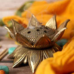 Exotic India Textured Brass Pooja Dhoop Dan-picture-37