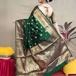 Parampara Ethnic Pure Silk Woven Design Banarasi Saree image 3