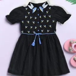 Bella Moda Embroidered Fit & Flare Dress-image-91