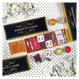 Expelite Premium Rakhi Gift Pack with Sweets and Chocolates - Multicolor image 2