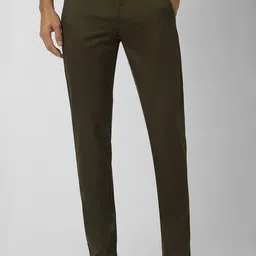 Van Heusen Sport Men Slim Fit Mid-Rise Pure Cotton Formal Trousers-picture-10