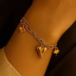 Bracotive Women Gold-Plated Charm Bracelet image 3