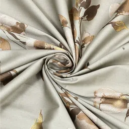 Myntra Elegant Homes Grey & Brown Floral 220 TC King Bedsheet with 2 Pillow Covers image 4