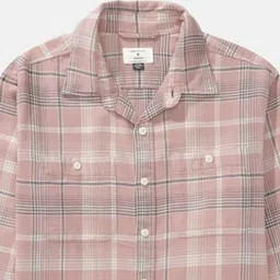 AMERICAN EAGLE OUTFITTERS Men Relaxed Fit Checked Spread Collar Pure Cotton Casual Shirt image 3