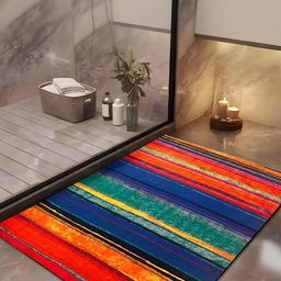 IVAZA Multicolor 550 GSM Anti-Slip Bath Mat for Bathroom-picture-43