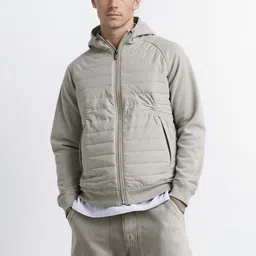 Octave Men Colourblocked Hooded Sweatshirt image 2