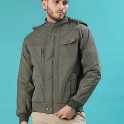 v-mart Men Solid Bomber Jacket image 2