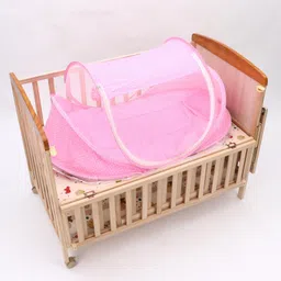Babyhug Portable Mosquito Net with Matress - Pink image 3