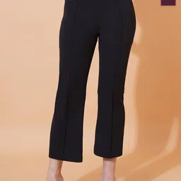 Kushi Flyer Women Pack Of 2 Comfort Regular Fit Wide Leg Trousers-image-62