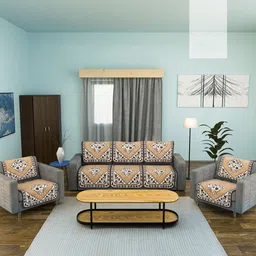 Myntra Elegant Homes Brown Cotton Sofa Cover-picture-23