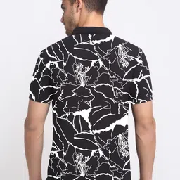 SZN Men Abstract Printed Polo Collar T-shirt image 5
