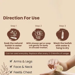 GLISNA Set Of 2 Natural Bath Loofah image 4