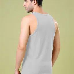 KIK33 Printed Cotton Scoop Neck Gym Vest image 5