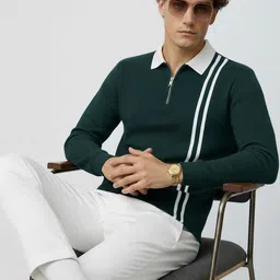 Try This Men Colourblocked Polo Collar T-shirt-picture-28