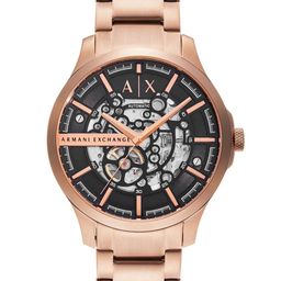 Armani Exchange Men Skeleton Bracelet Style Analogue Automatic Watch AX2456I-Rose Gold-picture-14