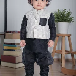 NEW GEN Boys Ethnic Motifs Printed Regular Kurta with Dhoti Pants-picture-36