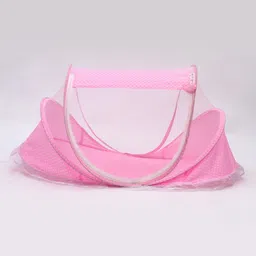 Babyhug Portable Mosquito Net with Matress - Pink image 4