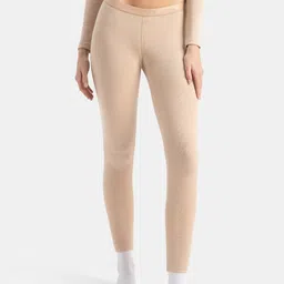 Jockey Soft Touch Microfiber Elastane Stretch Fleece Fabric Thermal Leggings - 2541-image-38