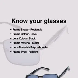 SALTY Midnight Square Fashionable Sunglasses for Men & Women SG0010-BK-BK image 2