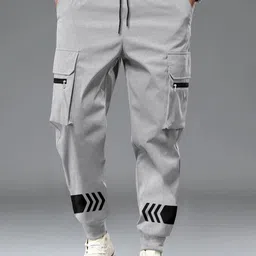 TRIPR Men Printed Mid-Rise Cargo Joggers-picture-15