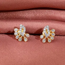 GIVA 18Kt Yellow Gold Elegance Earrings Diamond - 1.09g image 1