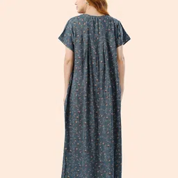 Cloud Soft Women Floral Printed Maxi Regular Nightdress image 2
