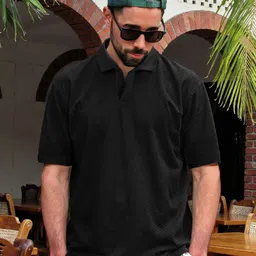 WROGN Polo Collar Oversized Cotton T-shirt image 1