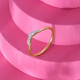 Mia By Tanishq Women 14 Kt Gold Arch Sparkle Ring With 0.07 Carat Natural Diamond-1.19g-picture-21