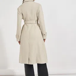 Styli Women Double Breasted Belted Overcoat image 3