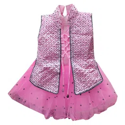 VILLATA FASHION Girls Embellished Georgette Maxi Dress-image-9