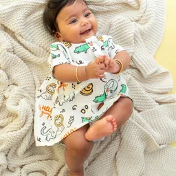 A Toddler Thing Print A-Line Dress image 3