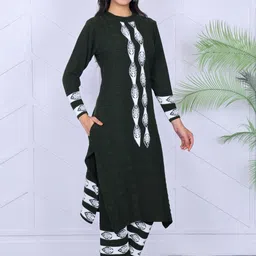 KNITZY Women Ethnic Motifs Embroidered Kurta with Palazzos image 2