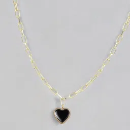 DressBerry Stainless Steel Gold-Plated Heart Shaped Minimal Chain-picture-32