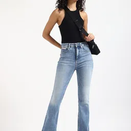 Calvin Klein Jeans Women Flared Low Distress Heavy Fade Jeans image 5