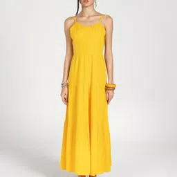 Past Modern Women Fit and Flare Maxi Dress-picture-41