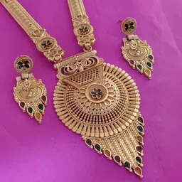 niva fashion Gold-Plated Brass Necklace & Earrings-picture-21
