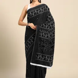 BUTA BUTI Floral Printed Pure Cotton Saree-picture-35