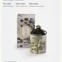 Pure Home and Living Black & White 1 pieces Printed Jar Candle image 2