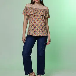DEBONATELLA Women Floral Printed Off-Shoulder Top-picture-10