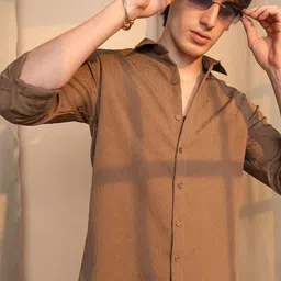 Campus Sutra Men Comfort Textured Opaque Casual Shirt-image-43