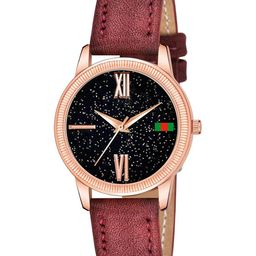 CSAMON Women Embellished Dial & Wrap Around Straps Analogue Watch C25RG Roman MRO Leather-picture-11